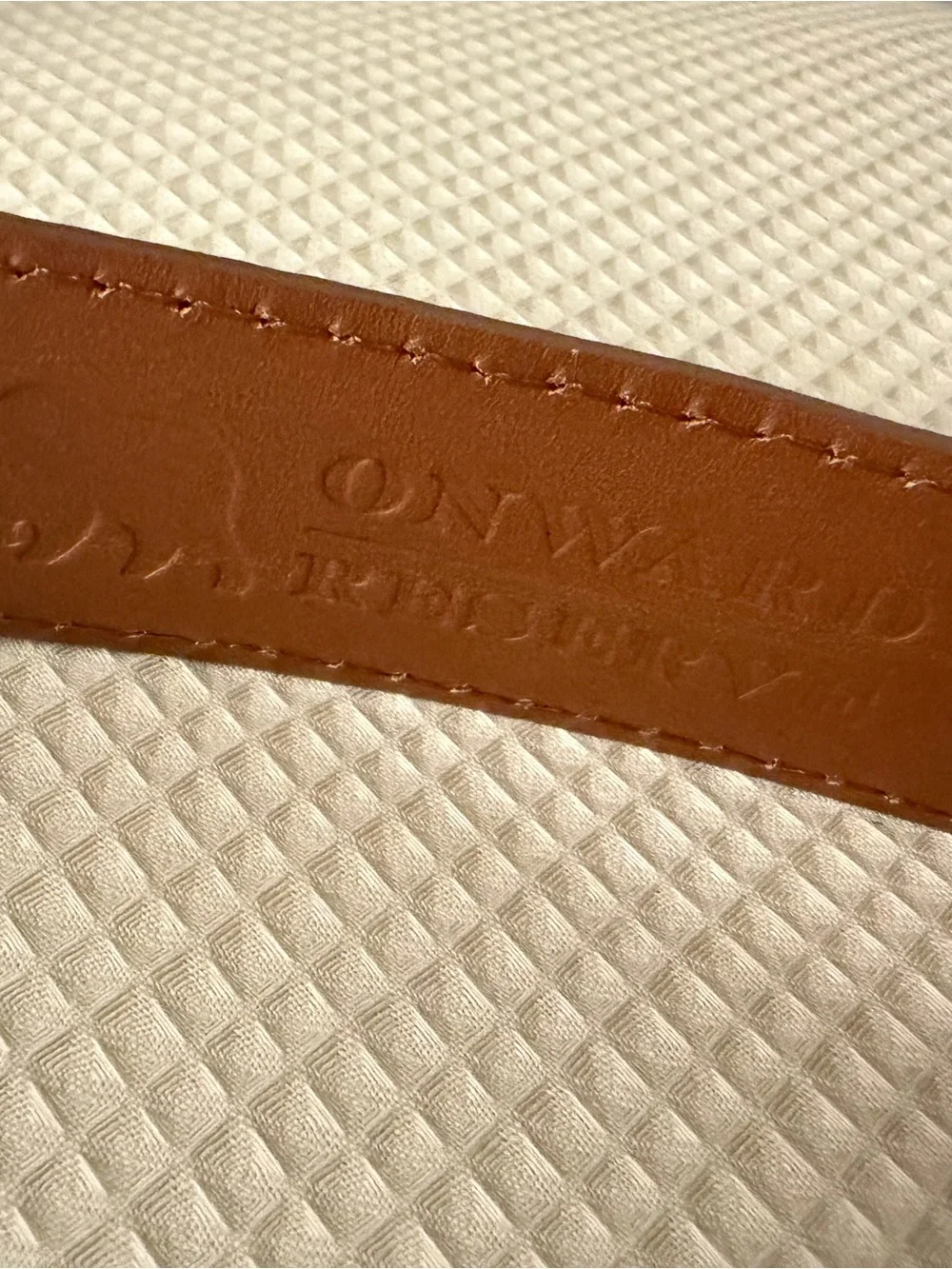 Onward Reserve Ostrich Belt with Silver Buckle